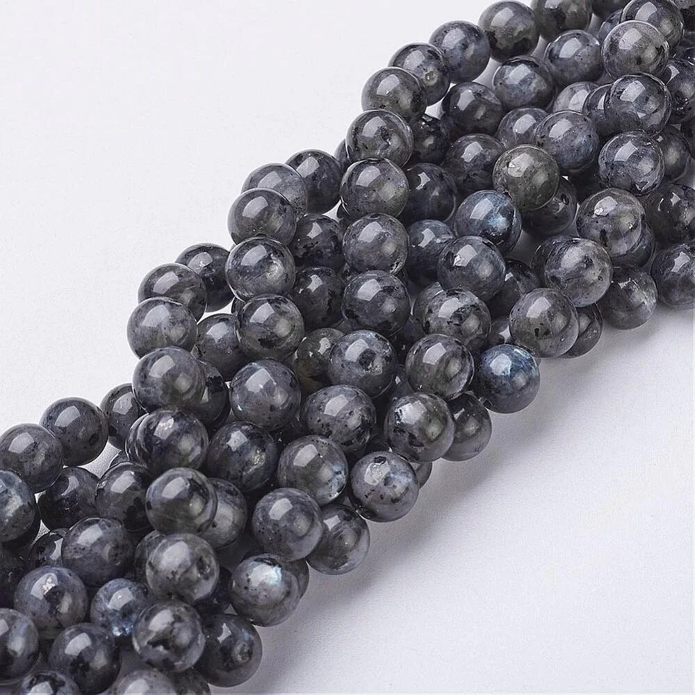 8MM Labradorite & Larvikite Beads-ONE Gemstone Bead Strand-Jewelry Making Crafts